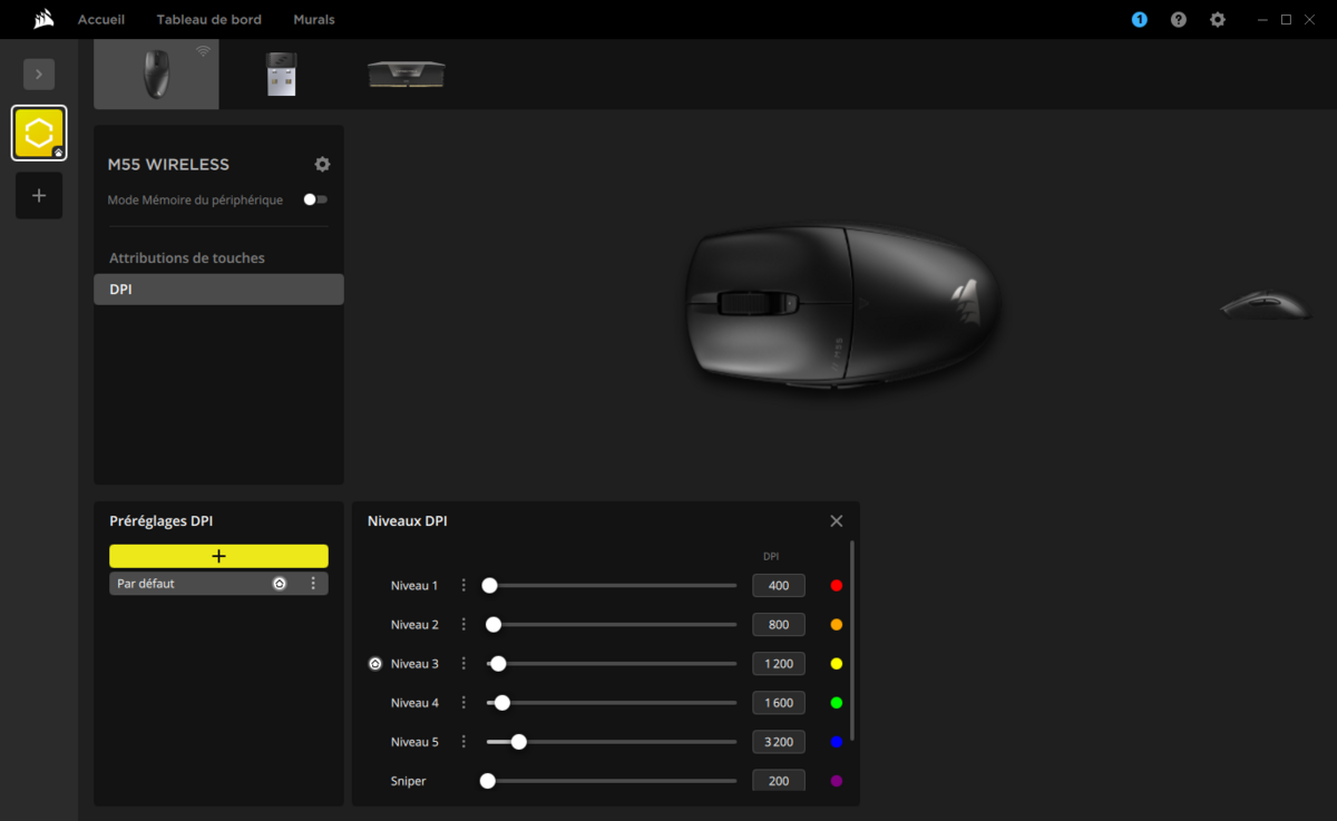 Définition des seuils de sensibilité du capteur optique © Nerces pour Clubic