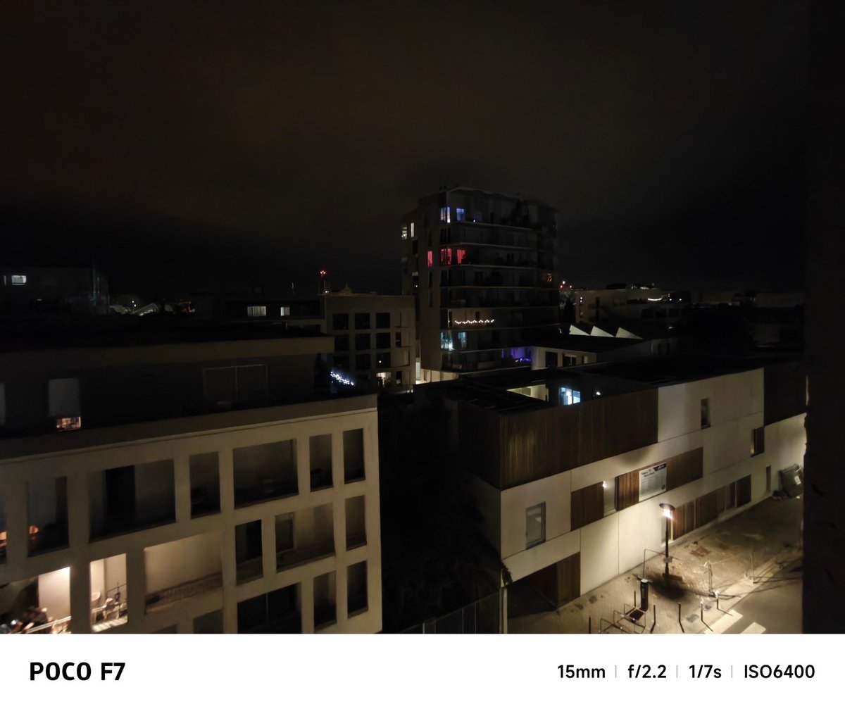 Test POCO F7 nuit uw