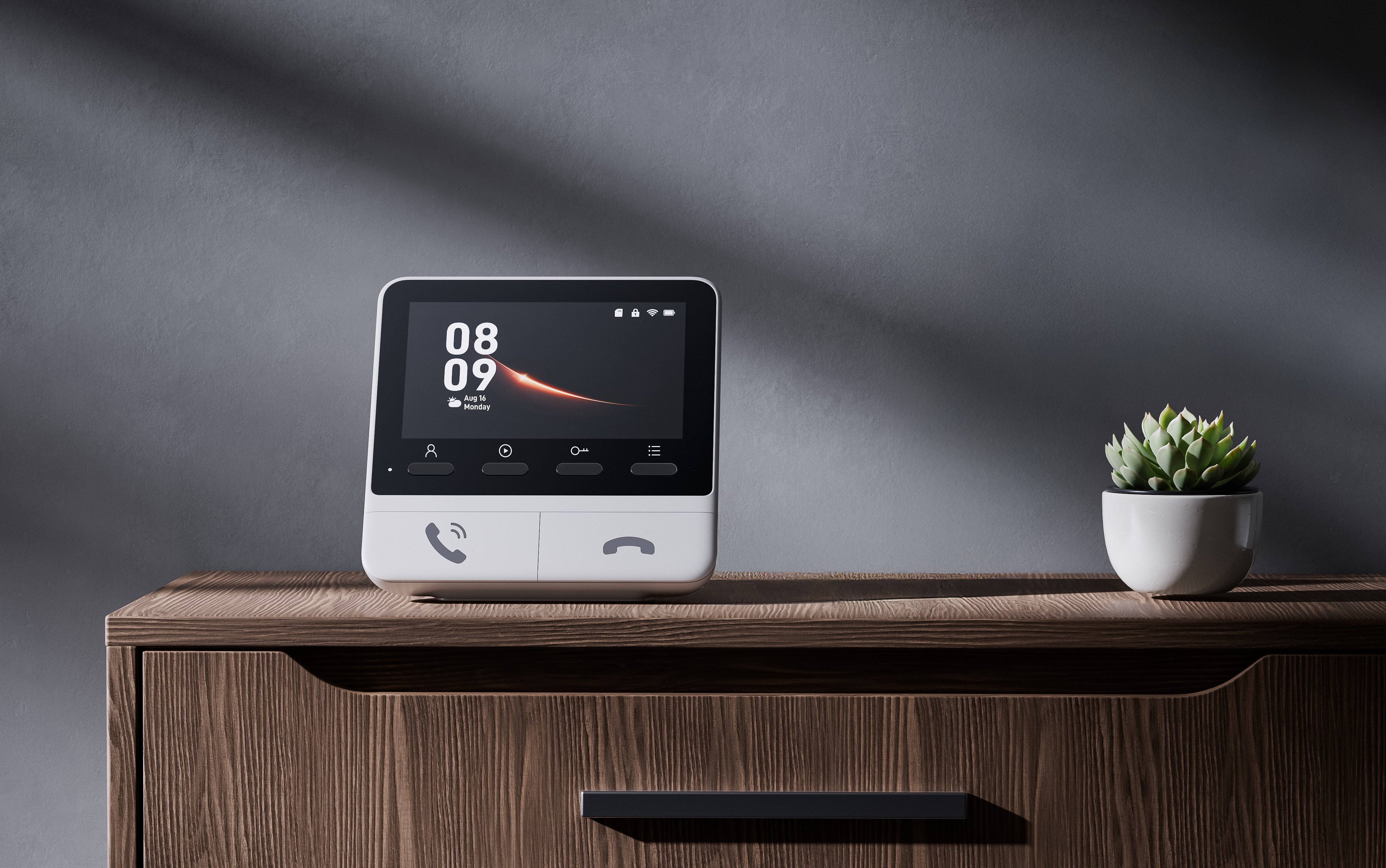 Un écran de plus de 4 pouces pour afficher l'image 2K de la sonnette connectée ©Switchbot