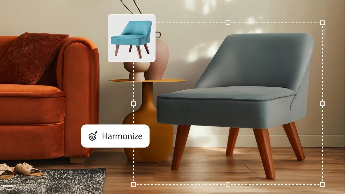 Hamonize ajuste un élément superposé dans une image pour la rendre plus réaliste © Adobe