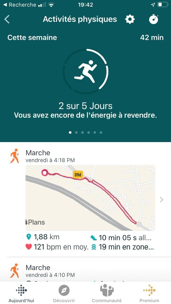 Appli Fitbit - Résumé activité 1