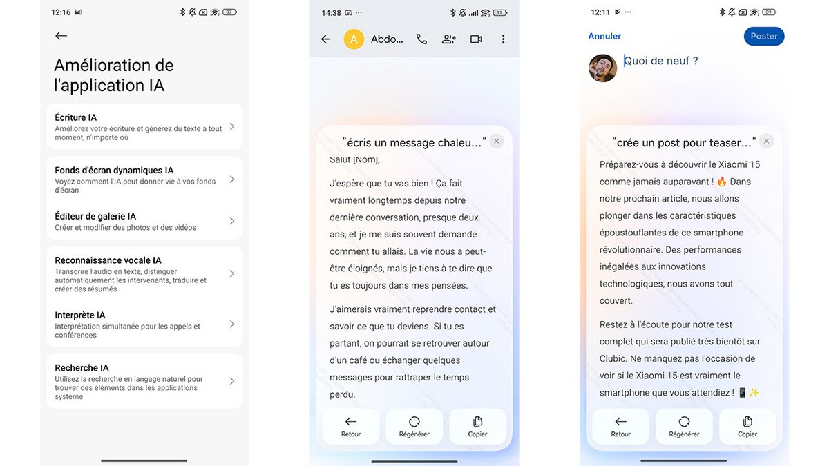 L'IA peut nous aider à rédiger des messages, mais pas sur toutes les applis. ©Pierre Crochart pour Clubic.com