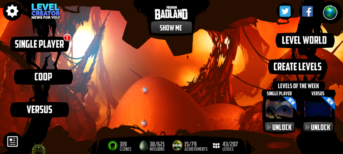 Badland - Menu