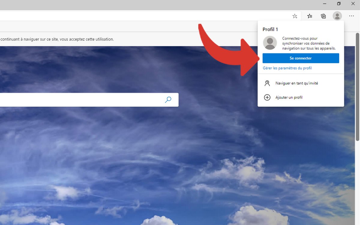 Connecter son compte Microsoft sur Edge