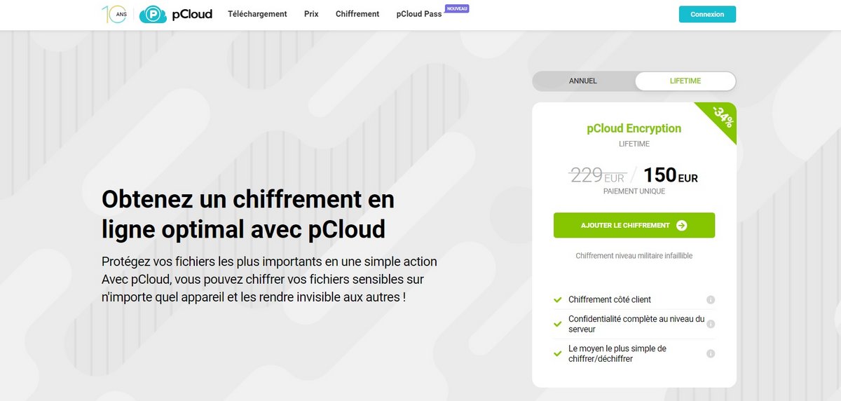 pCloud Encryption  - L'offre payante et ses avantages