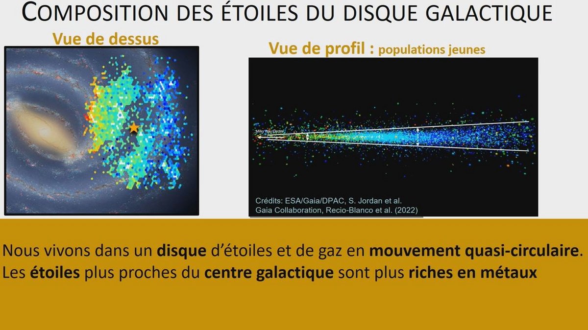 Exemple d'une étude parue directement avec la publication du catalogue DR3, indiquant la composition analytique de millions d'étoiles du disque galactique. Crédits : ESA/Gaia/DPAC 