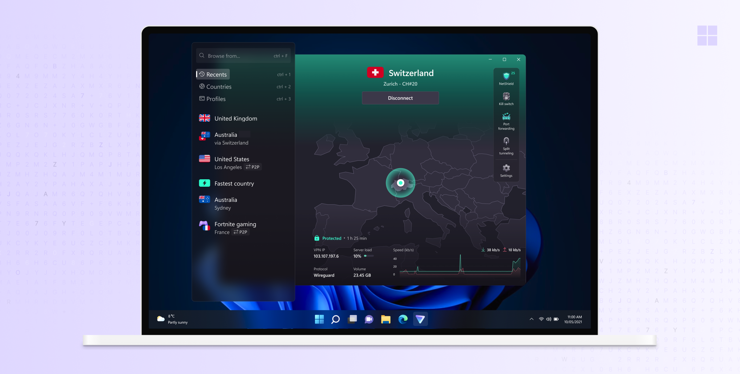 Sur Windows, Proton VPN dévoile une refonte complète de son interface client © Proton AG