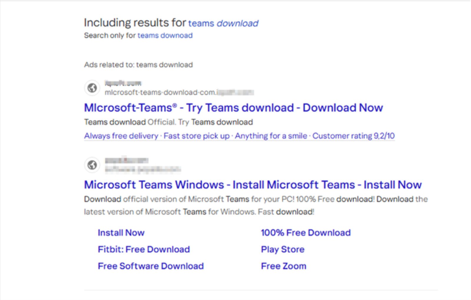 Les logiciels malveillants signés par code apparaissent dans les résultats de recherche. © Microsoft