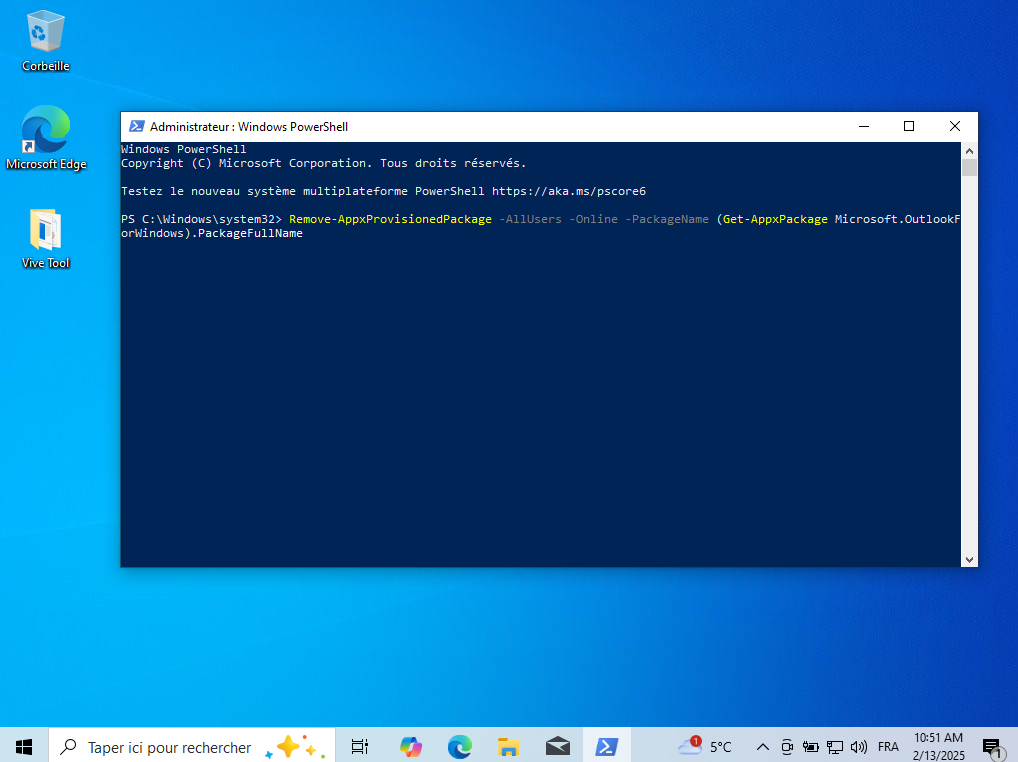 Supprimez le nouvel Outlook à l'aide d'une commande PowerShell © Clubic