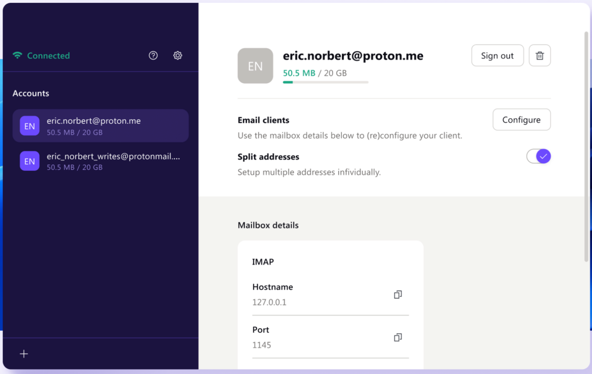 ProtonMail - Création d'adresses multiples