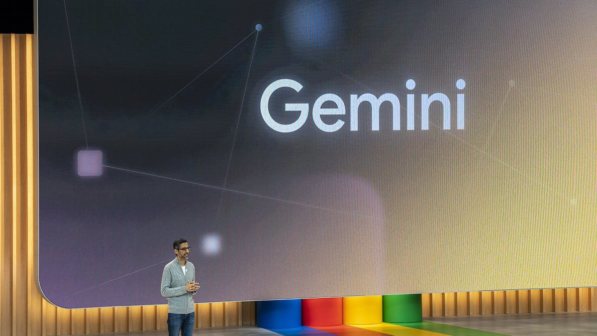 Sundar Pichaï dévoile Gemini lors de la conférence Google I/O de 2023 © Google