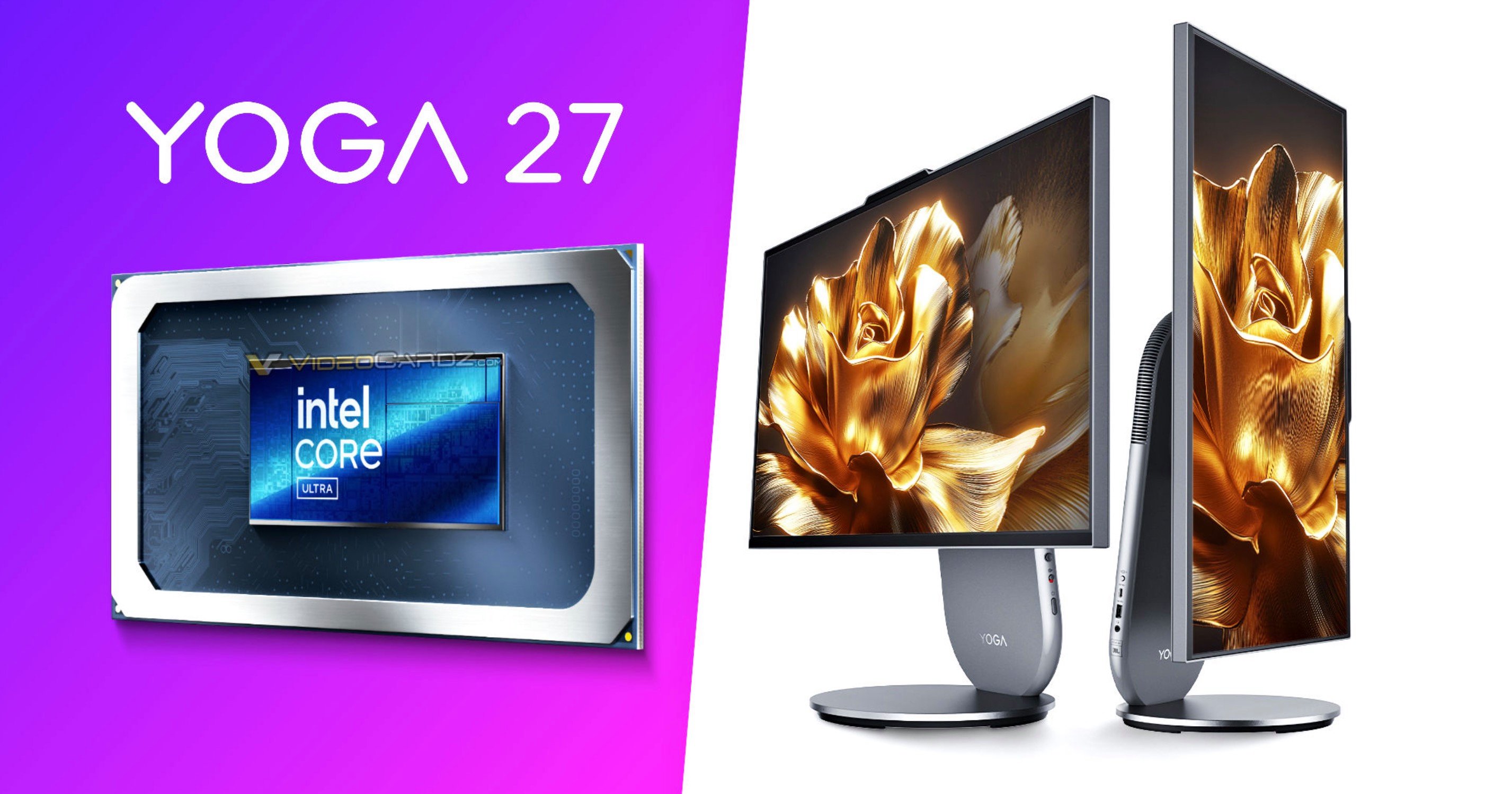 Voici le nouveau Lenovo Yoga 27 AIO. © Lenovo via VideoCardz