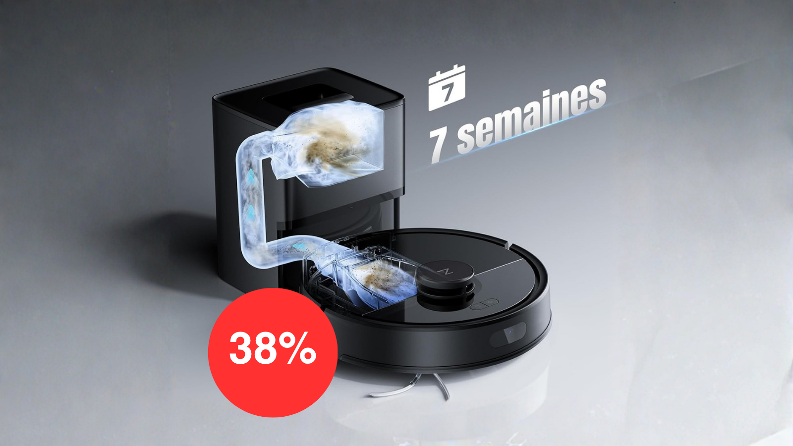  Le robot aspirateur Roborock Q7 L5+ s’occupe du ménage pendant 7 semaines pour moins de 250 € © clubic