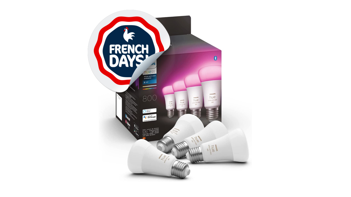 Les 4 ampoules Philips Hue E27