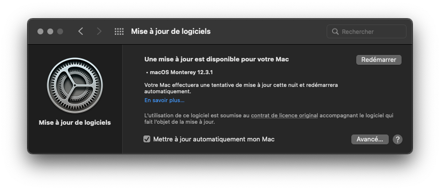 mettre à jour macos 3