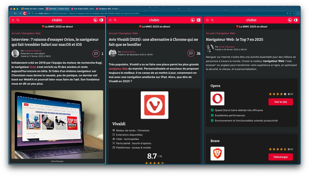 Vivaldi - le split screen