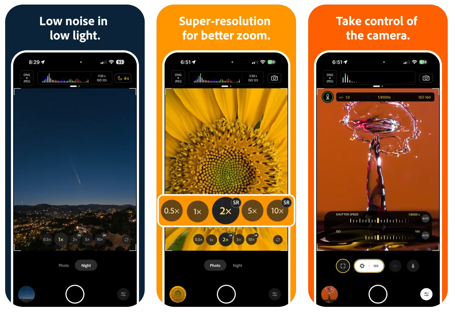Cette nouvelle app gratuite d'Adobe transforme votre iPhone en appareil photo reflex ©Apple
