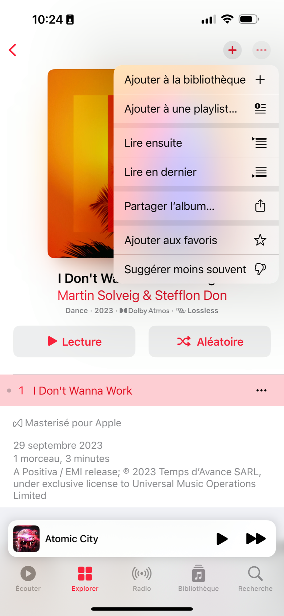 iOS 17.1 Musique