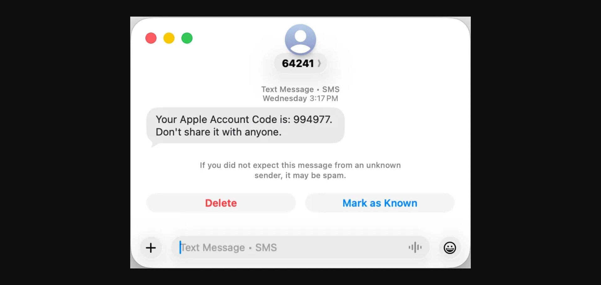 Le fameux code d'authentification reçu. © Eric Moret