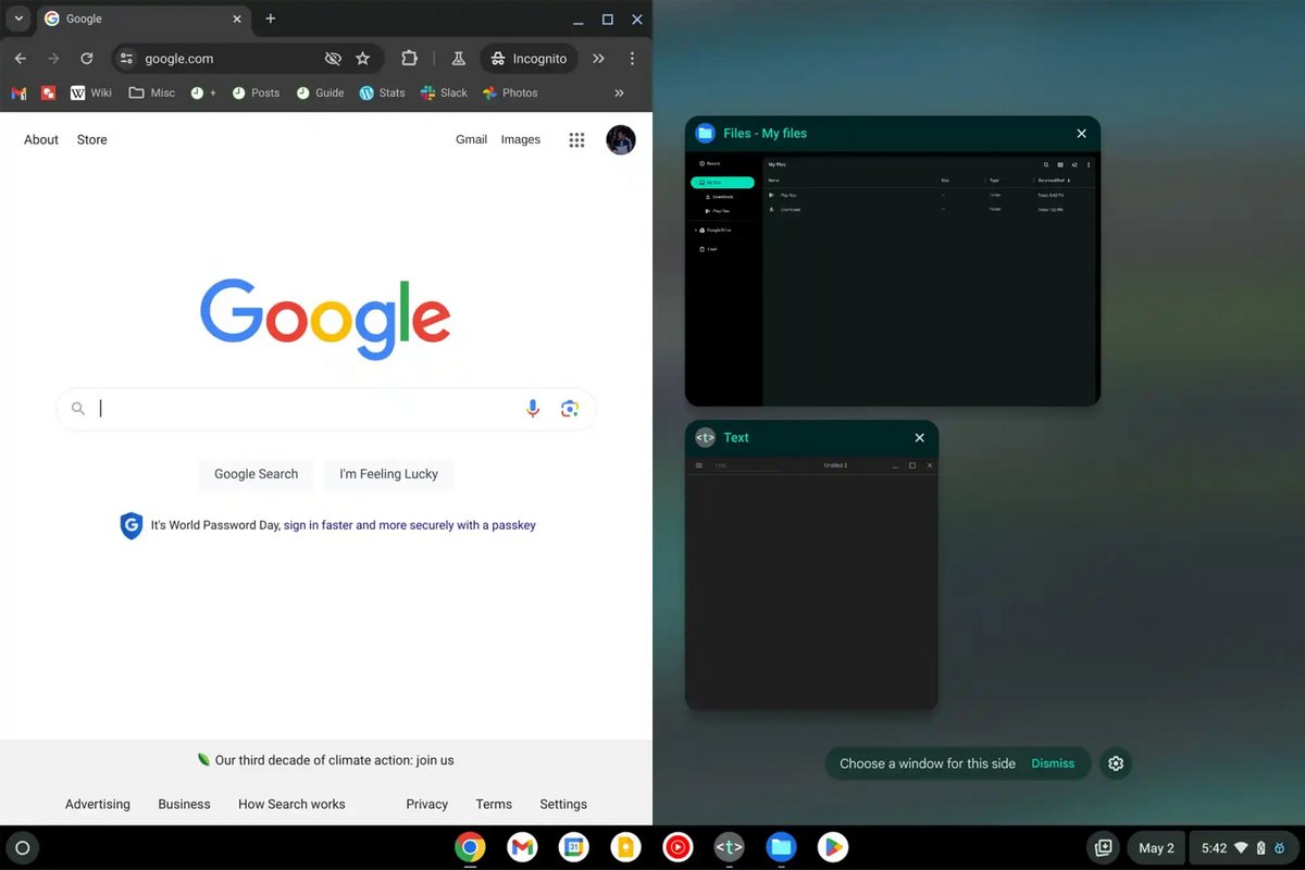 La gestion des fenêtres à été considérablement améliorée dans ChromeOS 124 © 9to5Google