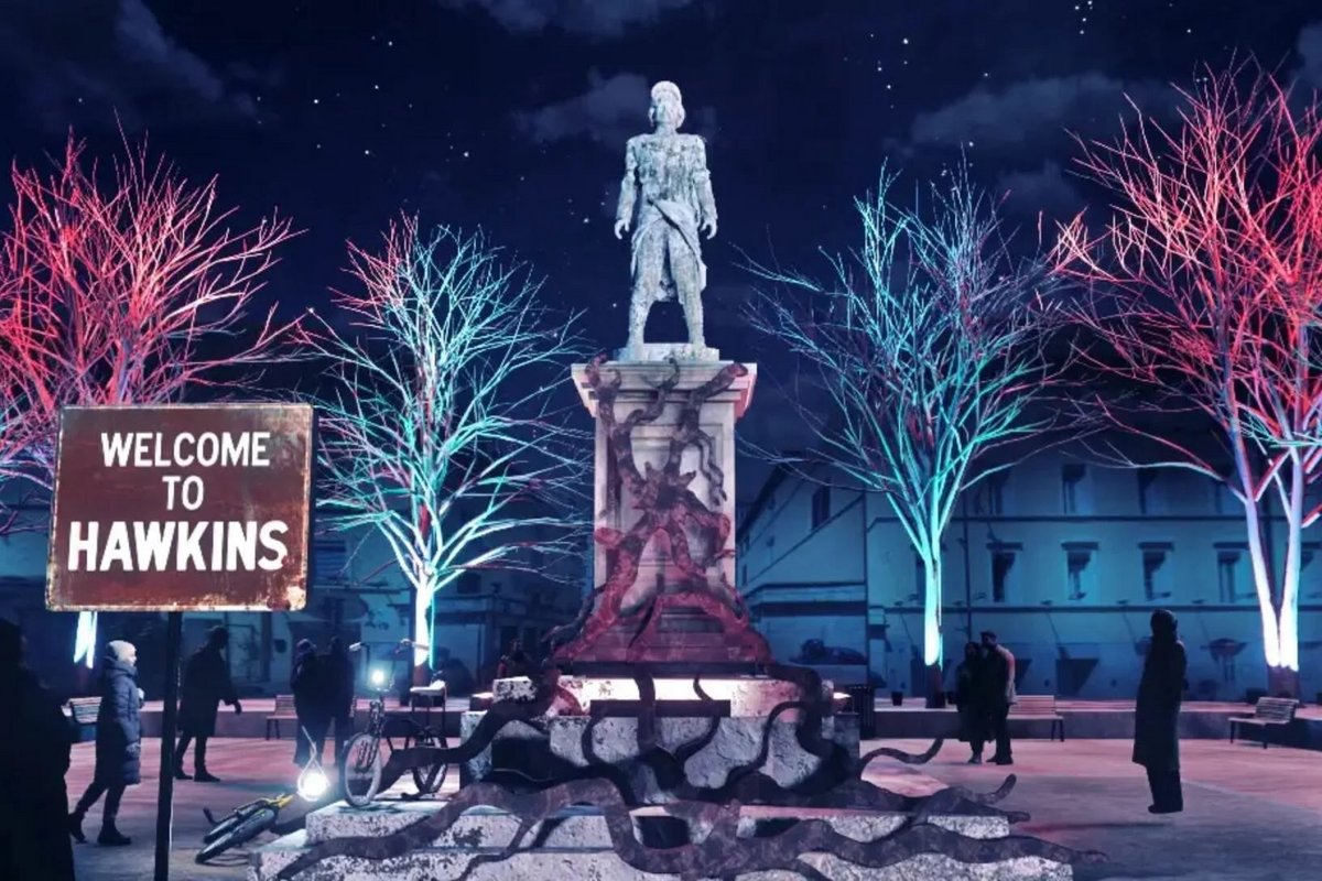 La Fête des Lumières lyonnaise accueille une installation inspirée de Stranger Things financée par Netflix à hauteur de 152 000 euros. © Ville de Lyon