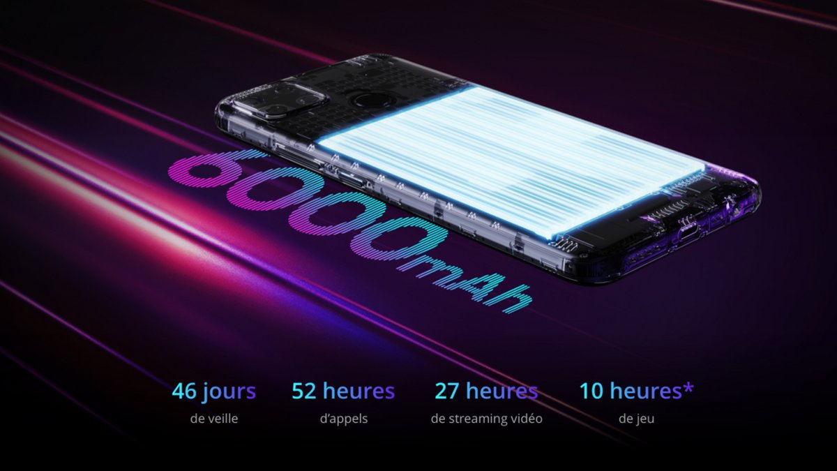 Une batterie de 6000 mAh, rien que ça !