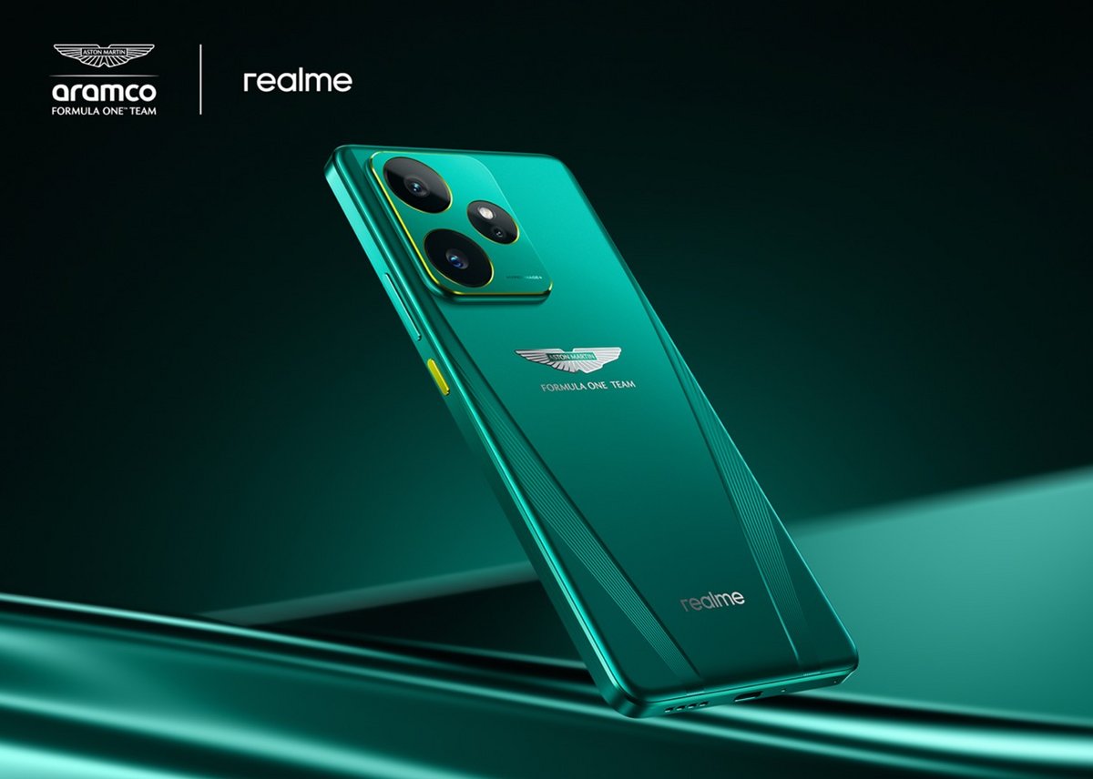 Le Realme GT 7 Dream Edition aux couleurs d'Aston Martin. ©Realme