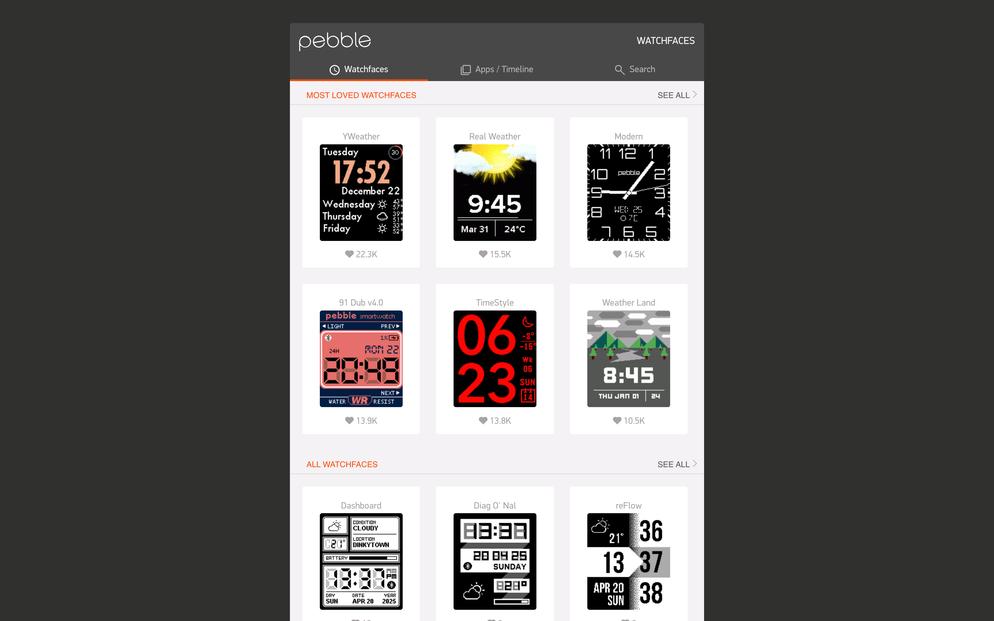 On oublie pas les cadrans ! © Pebble/Clubic