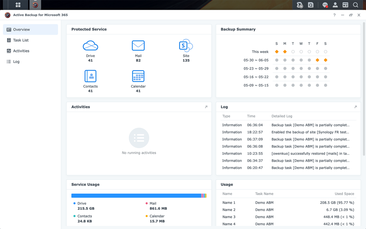 Sauvegardez les données de votre petite entreprise avec Active Backup Microsoft 365. © Synology