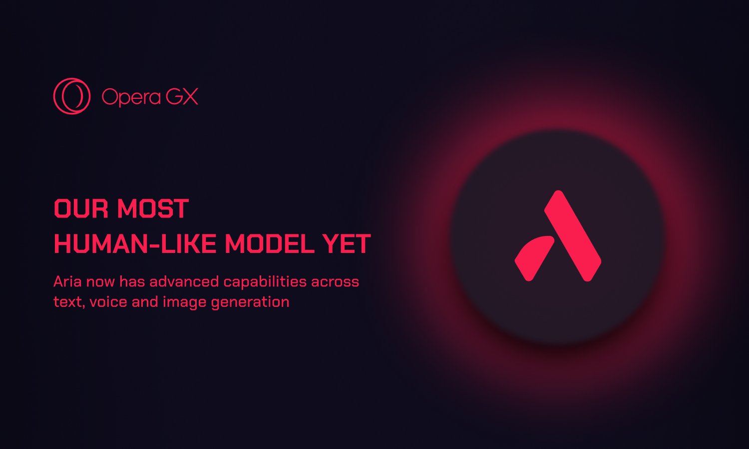 Sur Opera GX, Aria se met aussi à la page © Opera