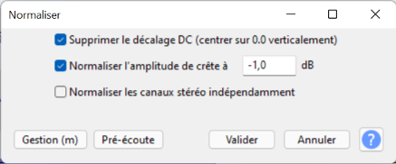 Audacity Normaliser Comment augmenter le volume d'un enregistrement trop silencieux