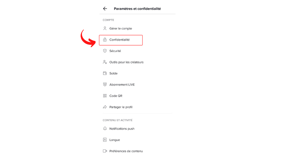 TikTok Confidentialite