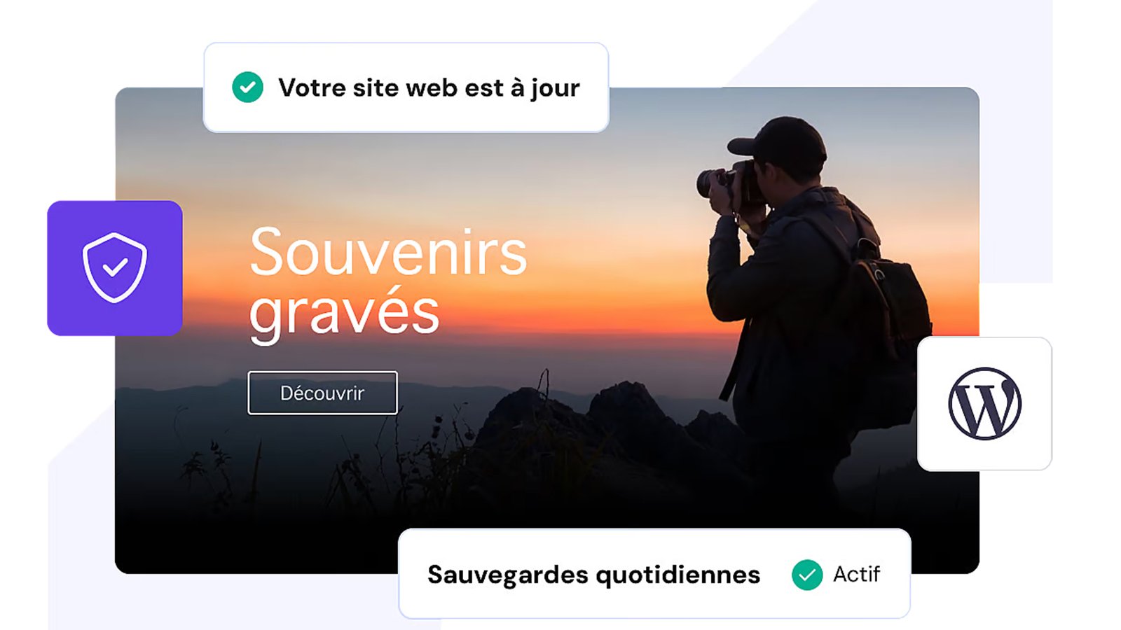 Un portfolio est rapidement au point avec le Créateur de sites Web d'Hostinger. 
