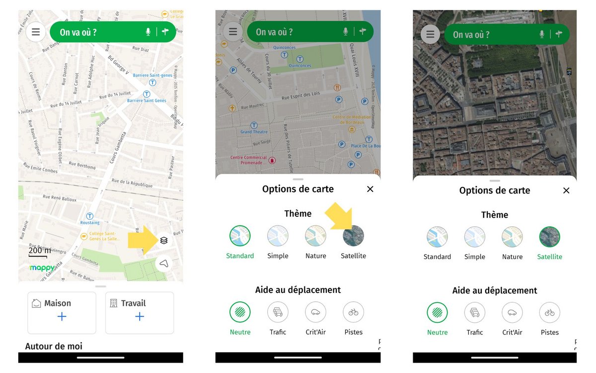 Passez en mode satellite © Mappy / Groupe RATP