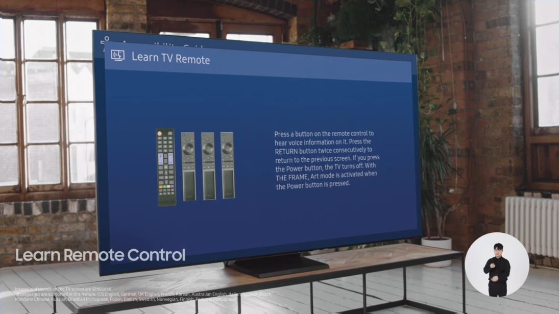 Learn TV Remote, l'une des nombreuses options d'accessiblités des nouveaux téléviseurs Samsung