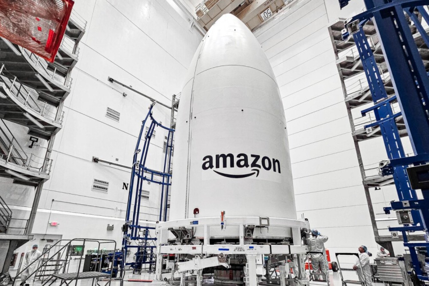 Une coiffe abritant des satellites Kuiper. ©Amazon