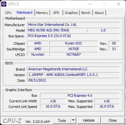 AMD Ryzen 7 7700X HWInfo