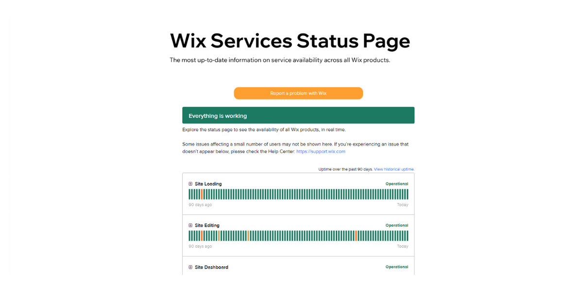 Wix Status