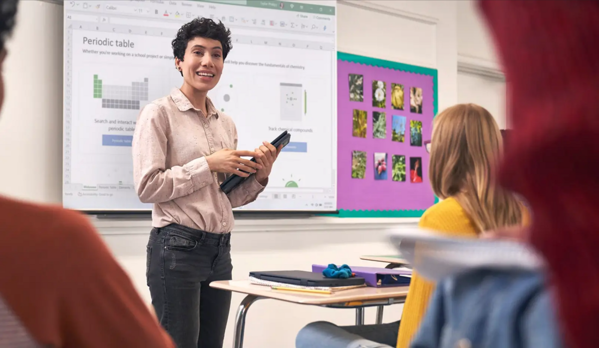 Une salle d'école © Microsoft