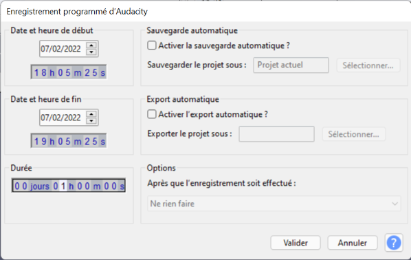 Audacity enregistrement programmé Comment programmer un enregistrement ou l’activer par le son