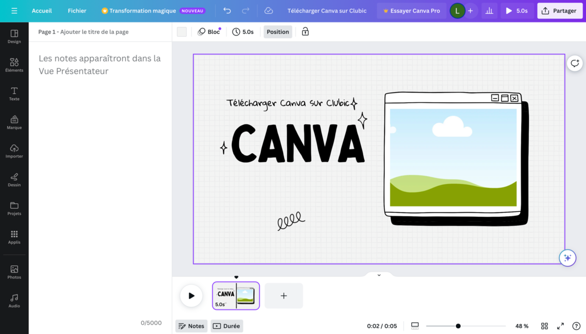 Création de vidéos sur Canva