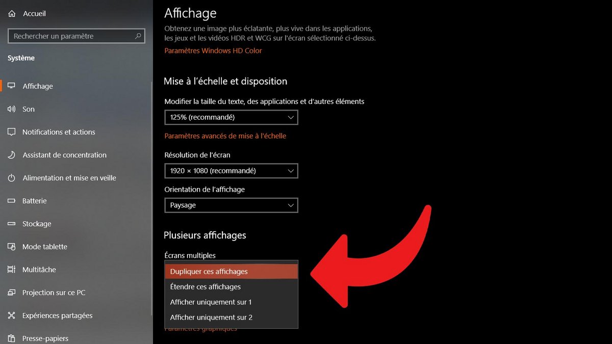 Windows 10 utiliser deux écrans