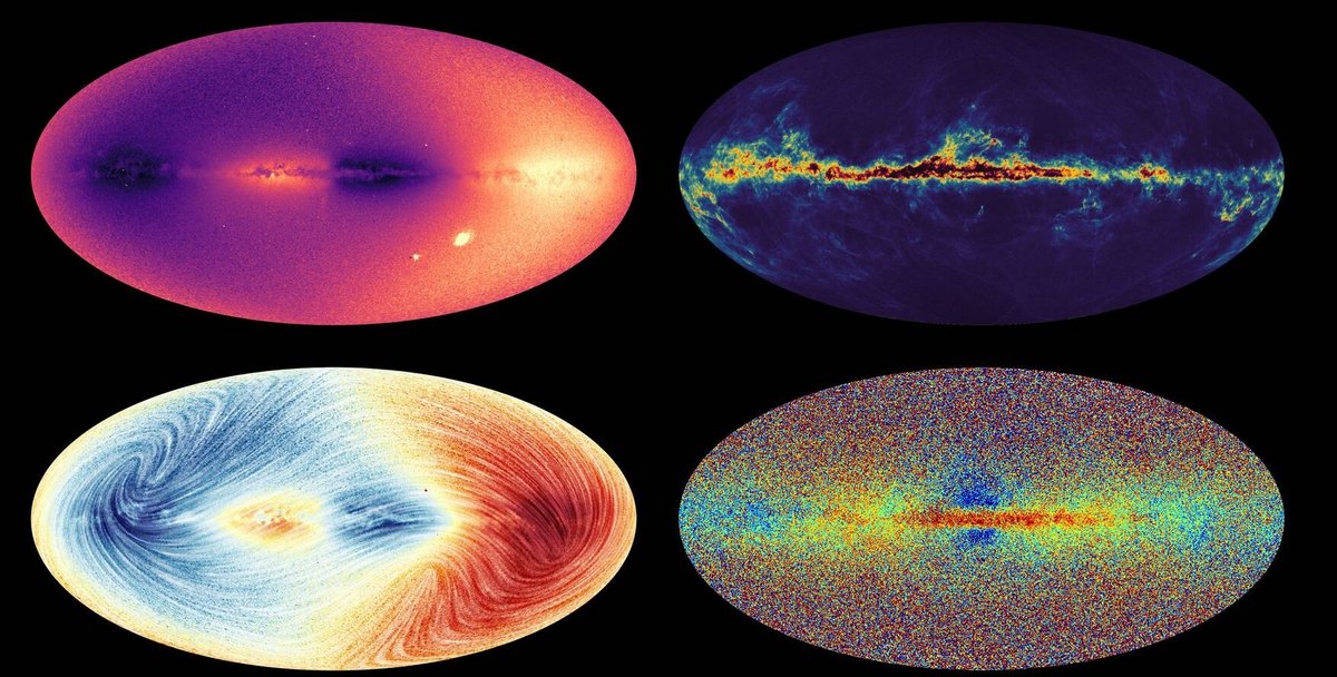 La Voie lactée et différentes caractéristiques de ses étoiles et de ses poussières mises en valeur par l'étude des données de Gaia. Crédits : ESA/gaia