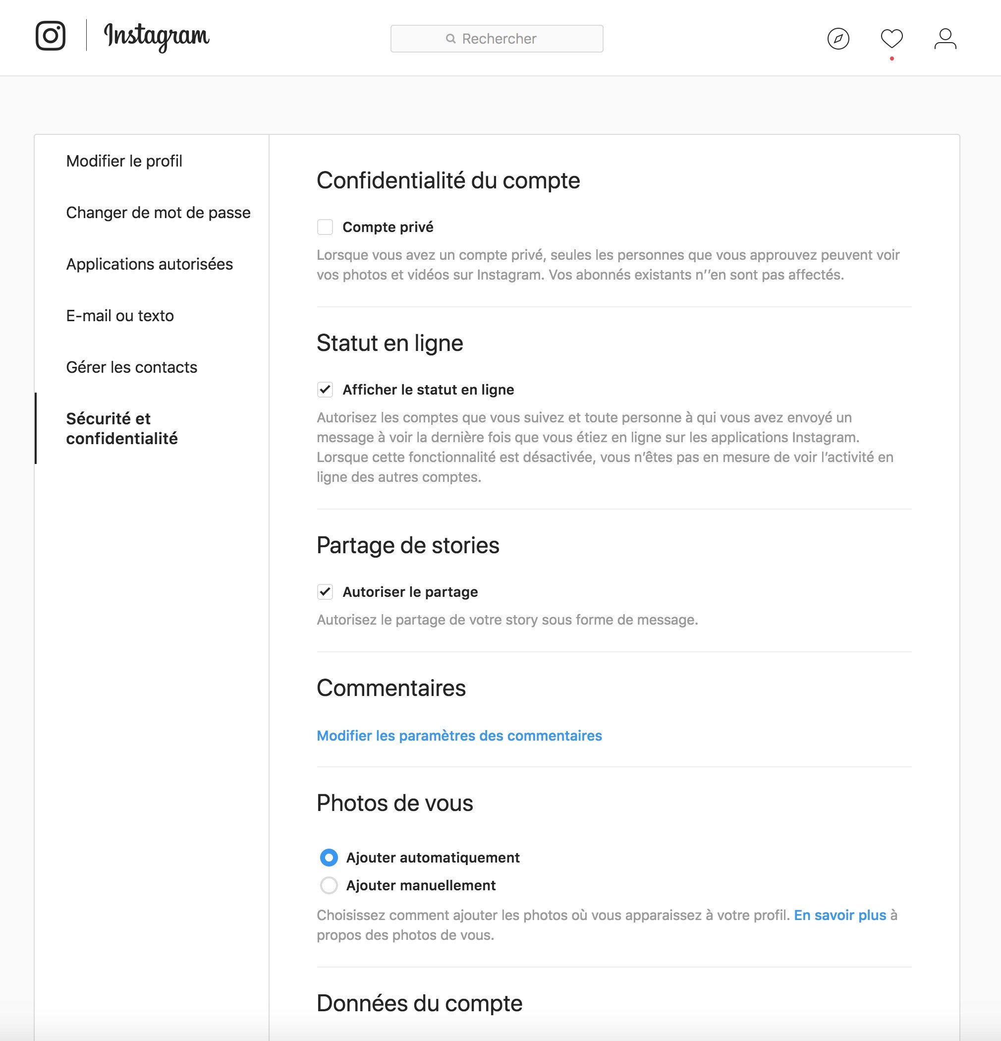 Instagram RGPD Tuto 1