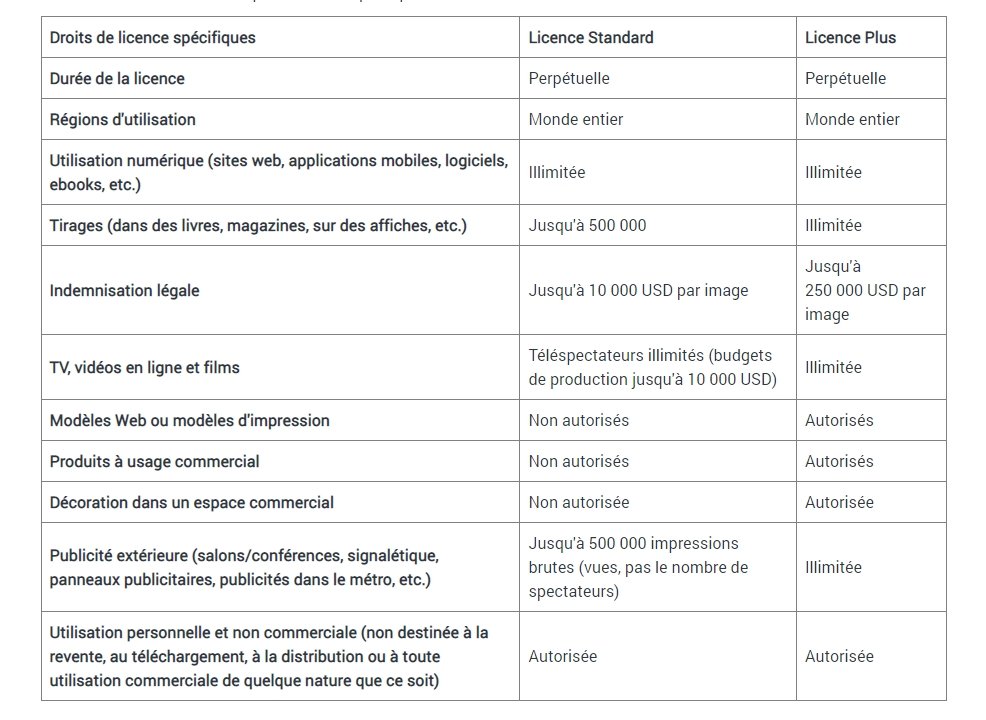 Shutterstock licences