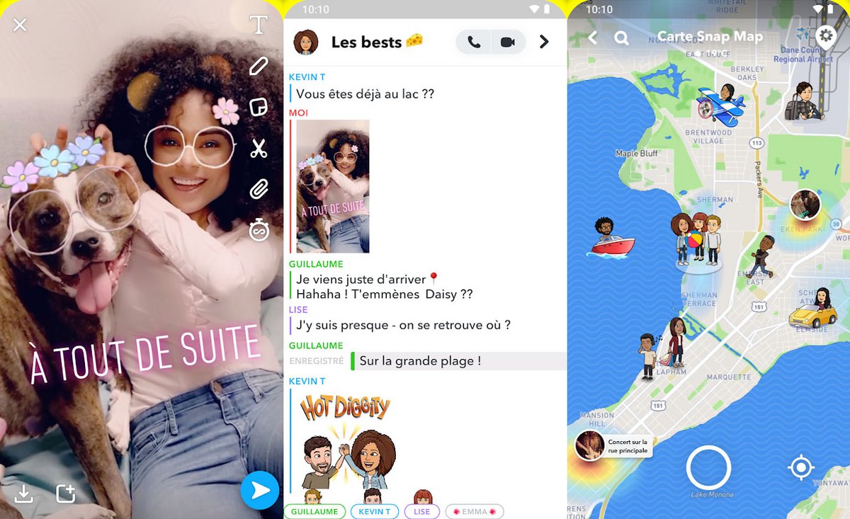 La carte Snap © Snapchat