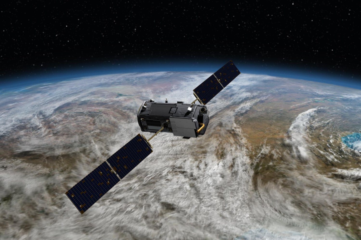 Vue d'artiste d'un des deux Orbiting Carbon Observatories. ©JPL/NASA