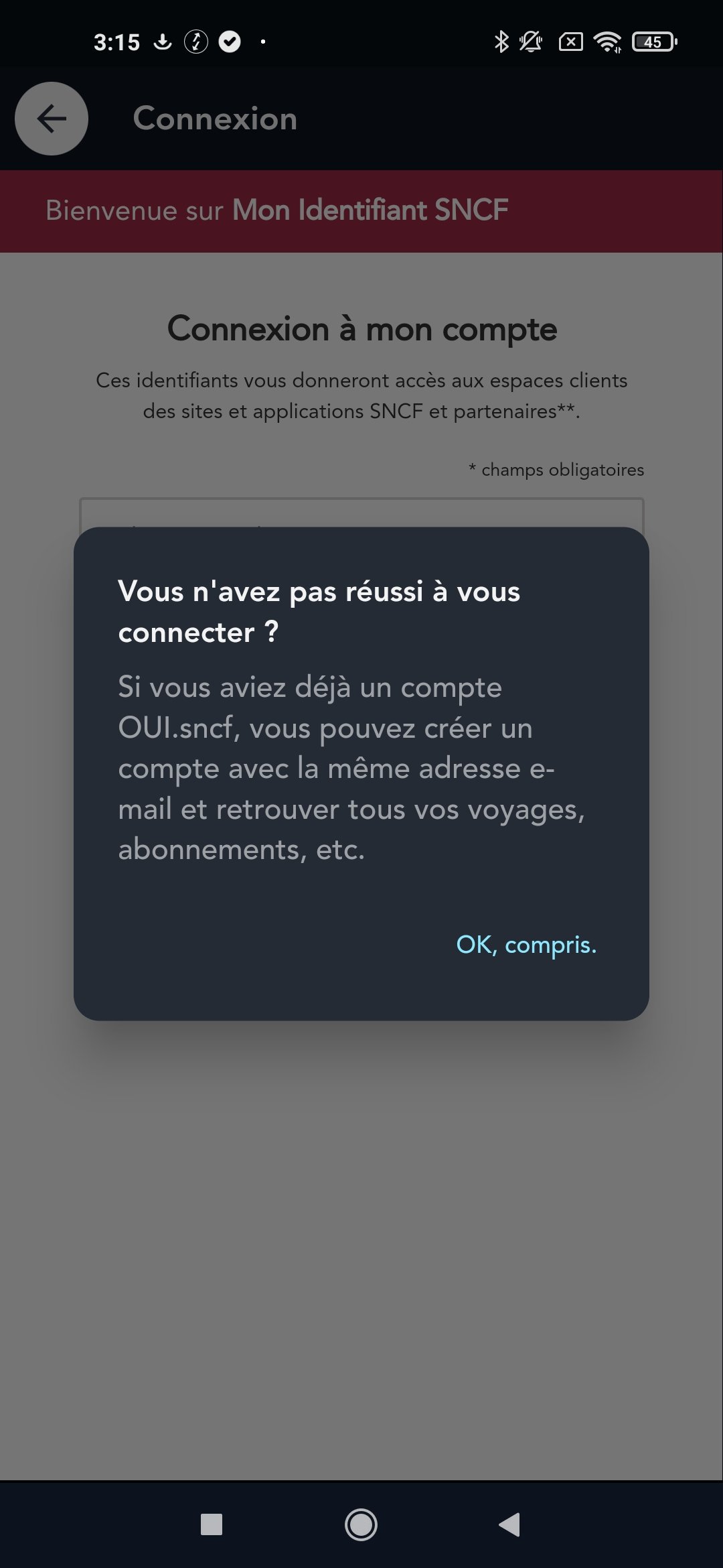 SNCF Connect screen 3