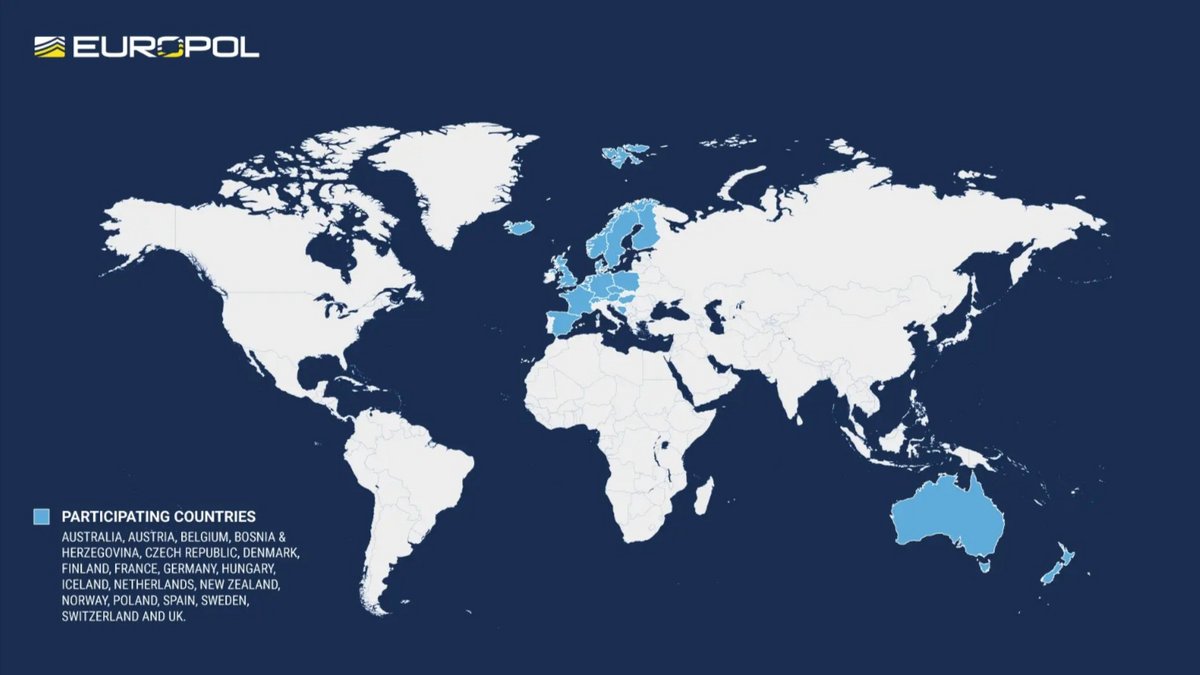 De nombreux pays ont participé à l'opération Cumberland © Europol