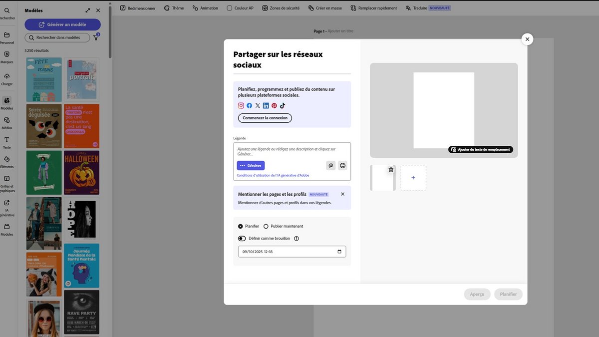 Prévisualisez, planifiez et publiez vos contenus optimisés pour chaque plateforme ©Clubic